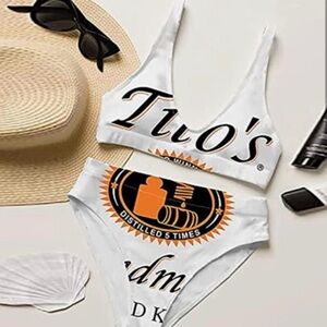 Tito's Vodka White Bikini Set